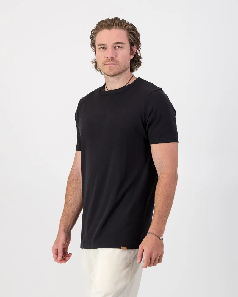 Cool Touch Cotton T-Shirt - Black - Image 3