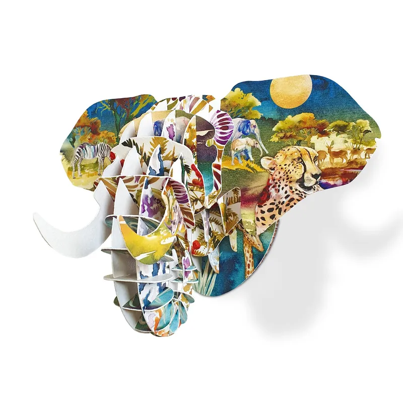 Mini Ele head with Savanna print - Image 1