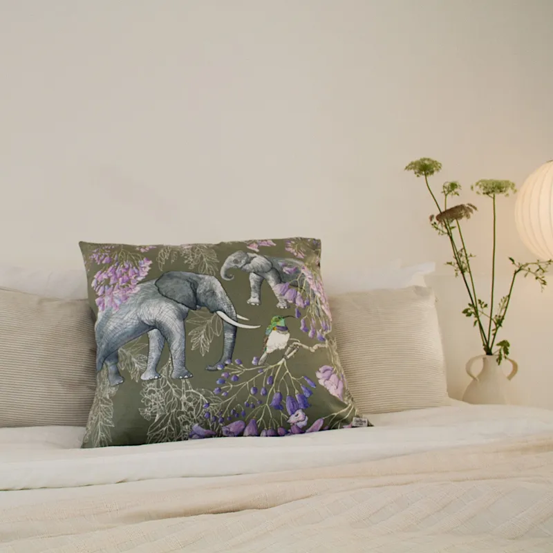 Bushveld Elegance ~ Velvet Scatter Cushion Cover - Image 1