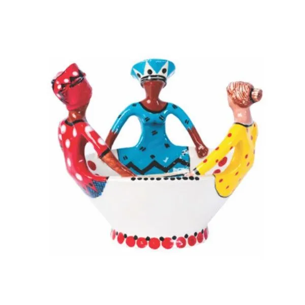 3Lady Women of Africa Ubuntu Bowl Zulu & Xhosa