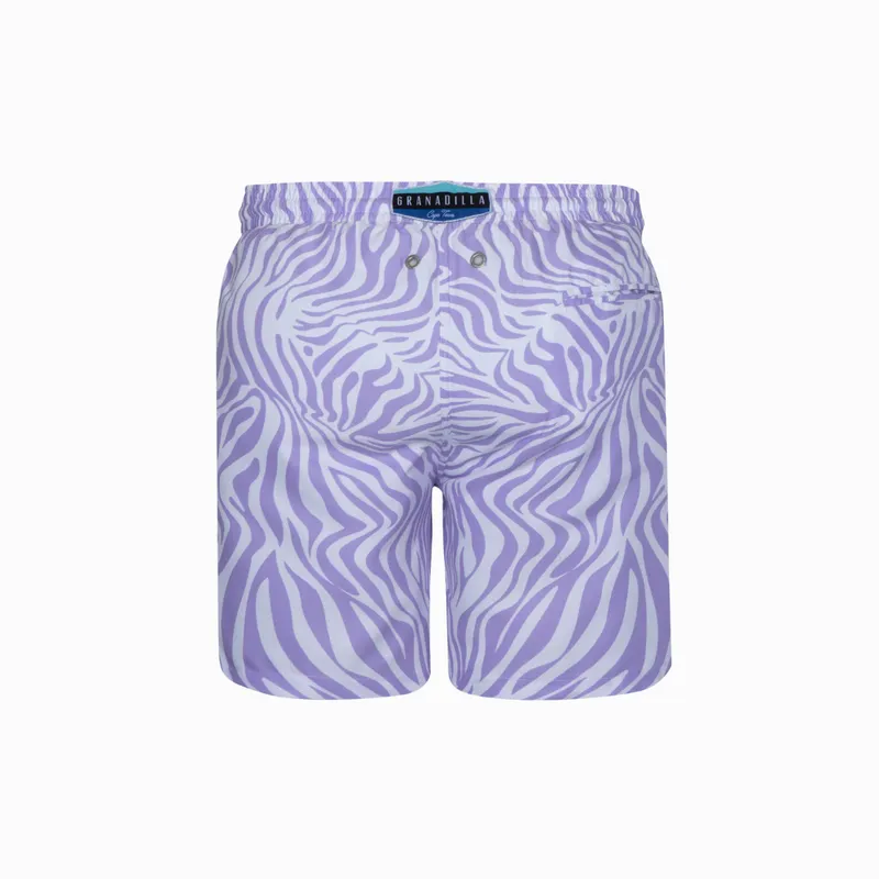 Mid-length Swim Shorts | Zebra / Lilac - Image 2