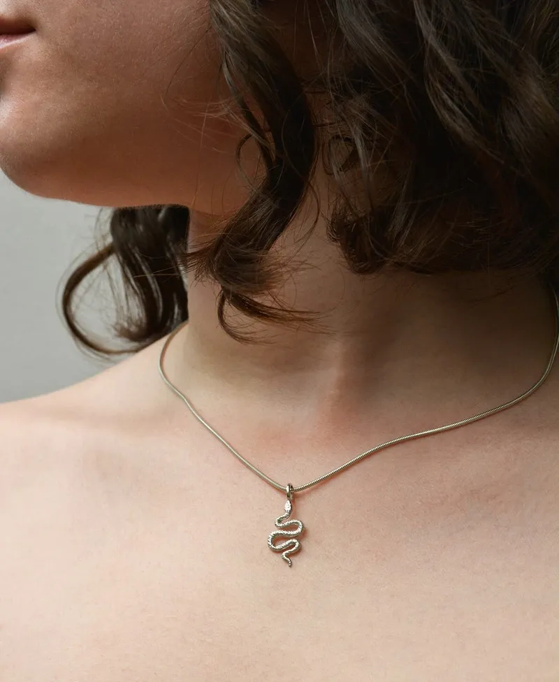 Silver Boa Necklace - Image 2