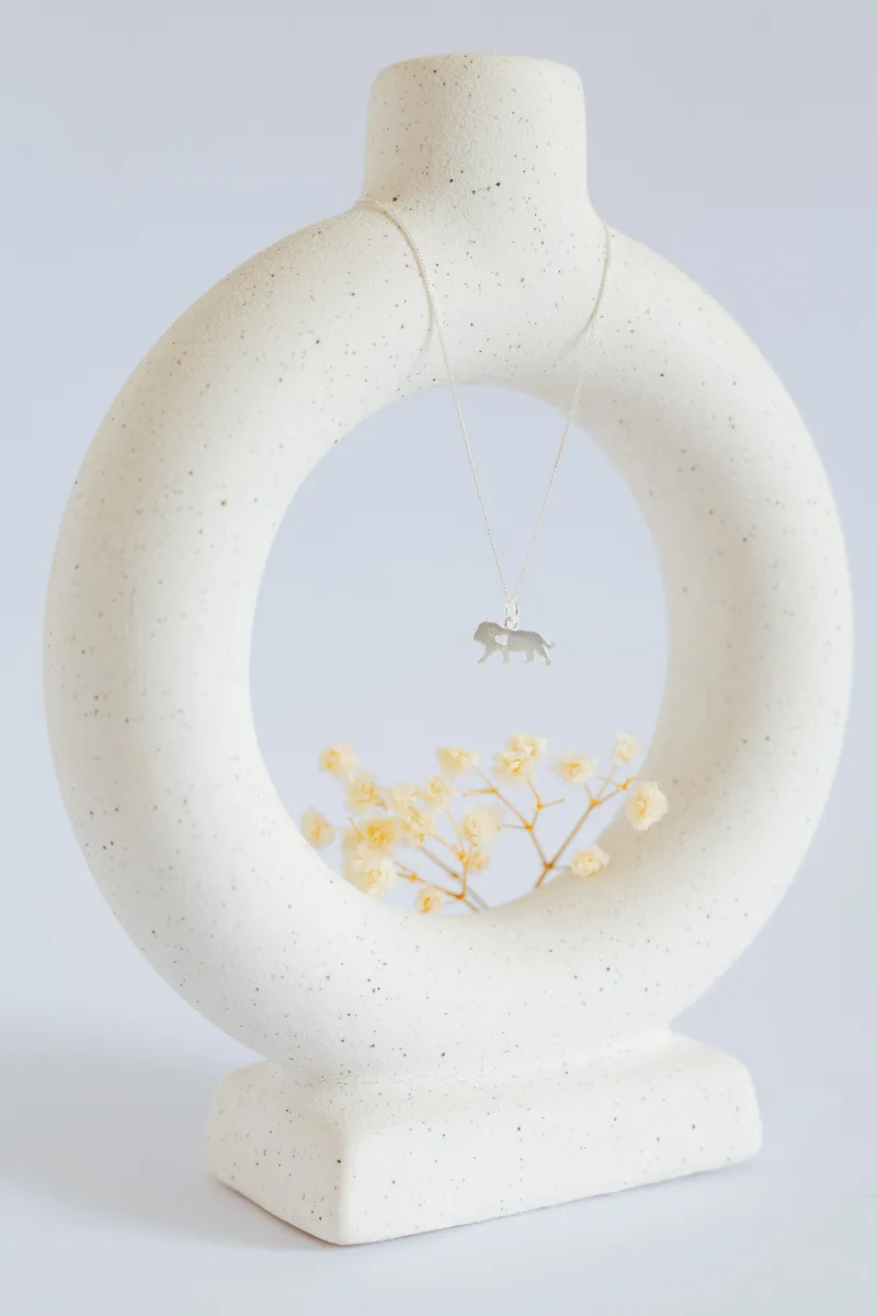 Lion Pendant with Heart Cutout - Image 2