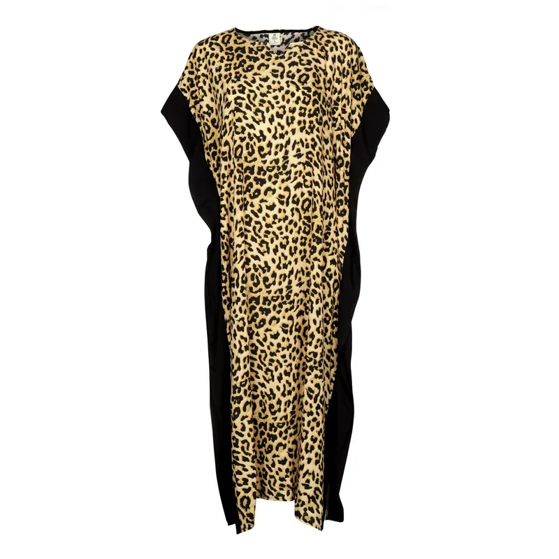 Ladies Long Animal Print Kaftan - Image 2