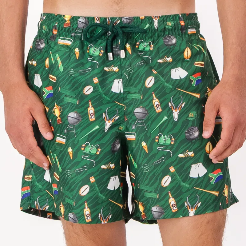 Mid-length Swim Shorts | Game Day / Green - Image 2