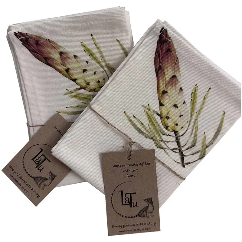 Fabric Napkins - Protea (Set of 2) - Image 1