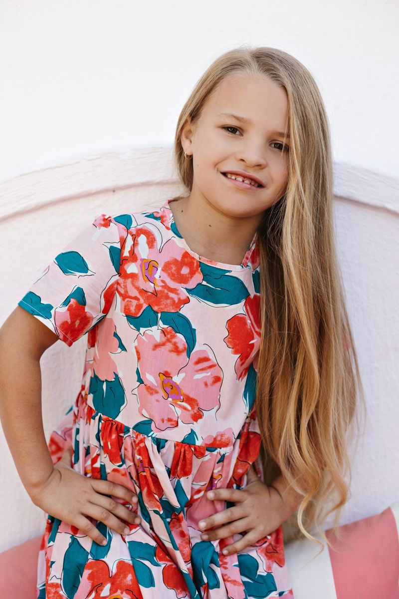 Girls'- Pink Petunia - Dress