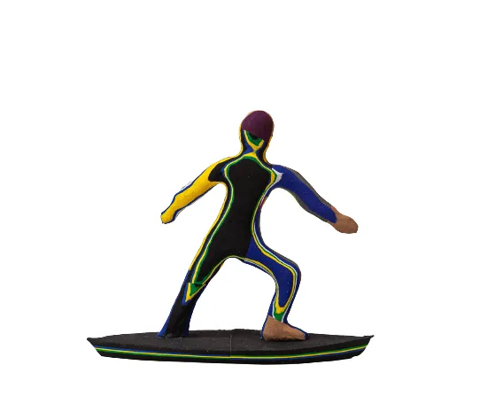 Surfer Sculpture – Recycled Flip Flop Handmade Ocean Art