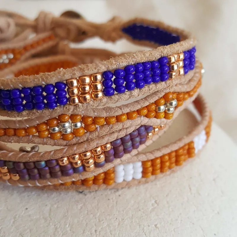 Woven bead bracelet - Image 1