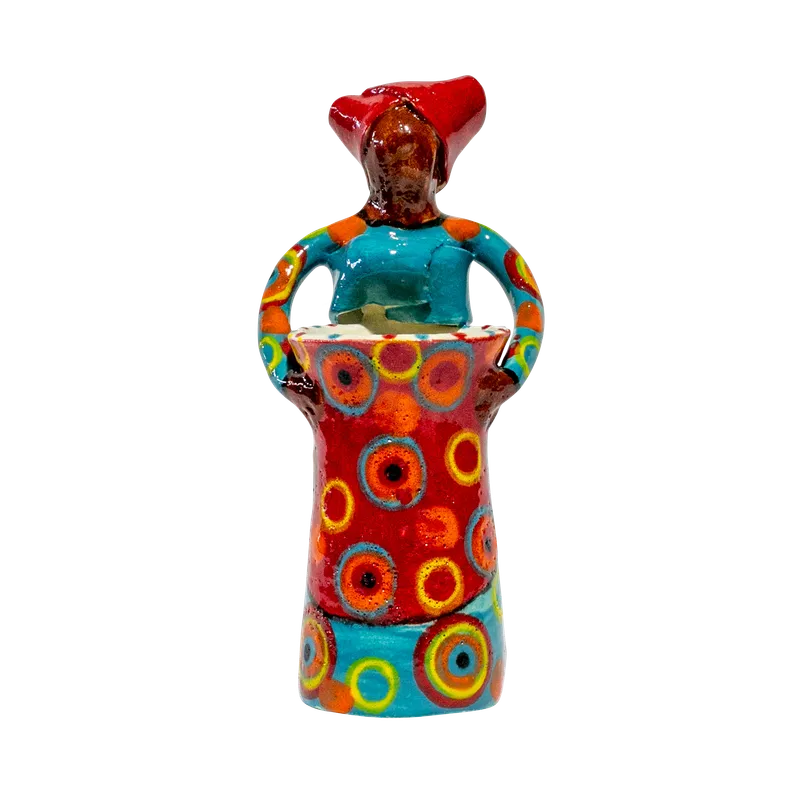 1Lady Small Vase Bright on White - Image 1