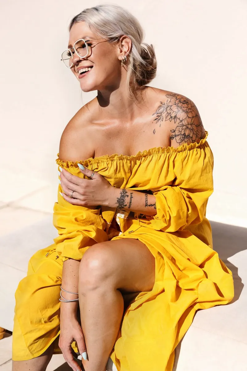 Ladies Dress-PalmBeach-Yellow - Image 2