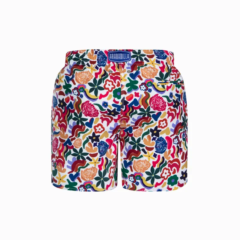 Mid-length Swim Shorts | Flora / Pink - Image 8