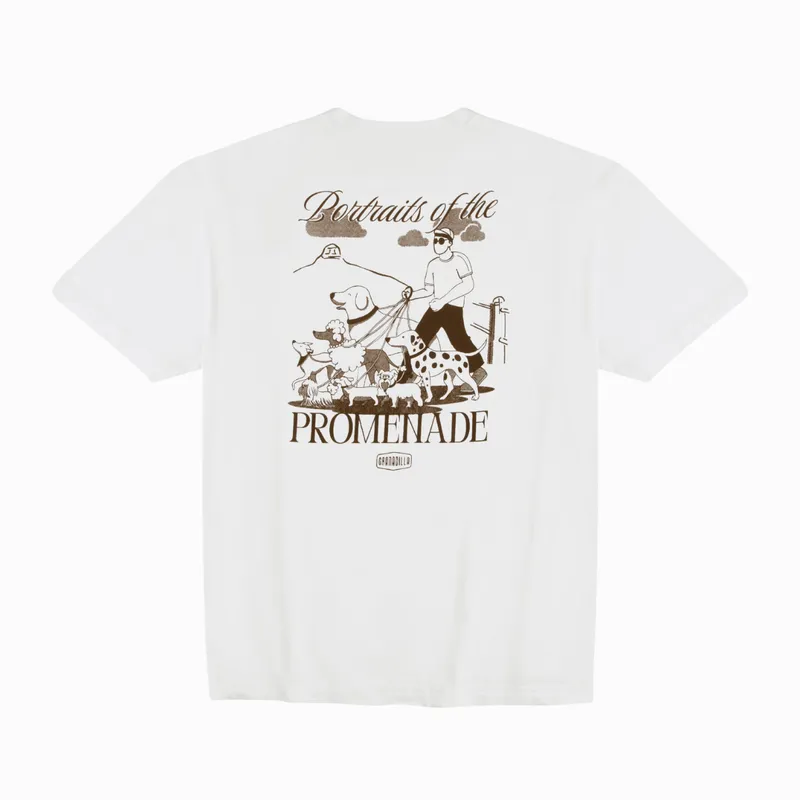 Loose Tee | Dog Walker / Off-White - Image 1