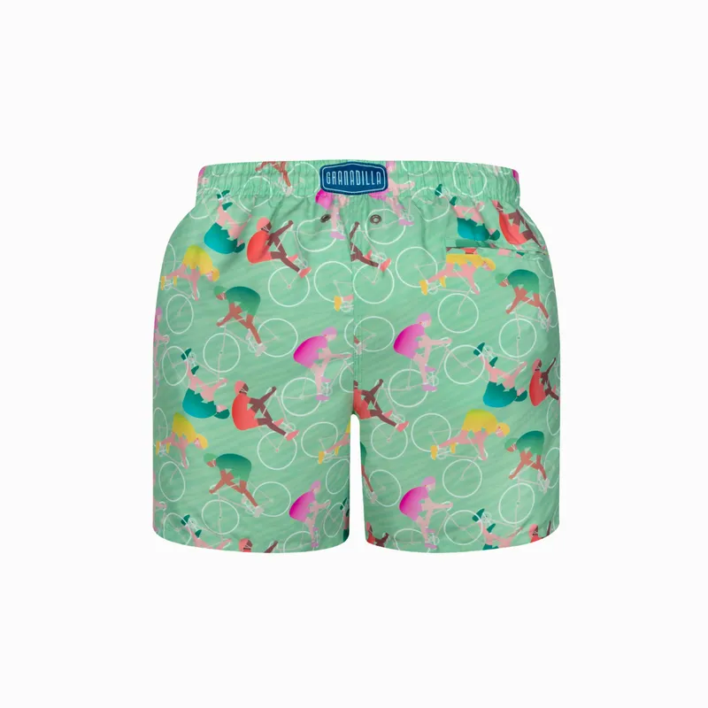 Mid-length Swim Shorts | Cyclists / Mint - Image 2