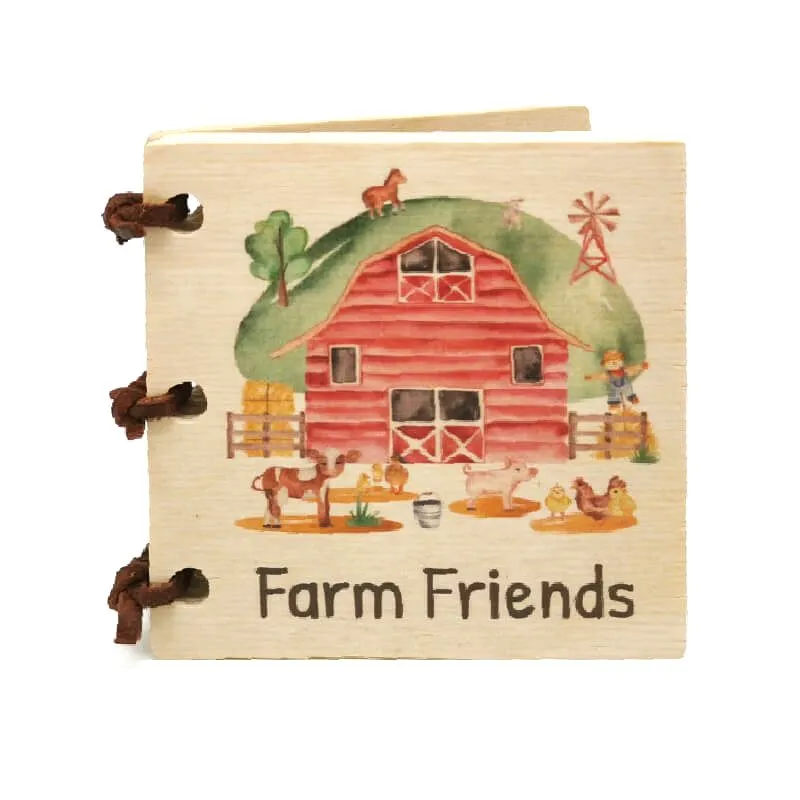 Wooden Baby Book - Farm Friends - Image 1