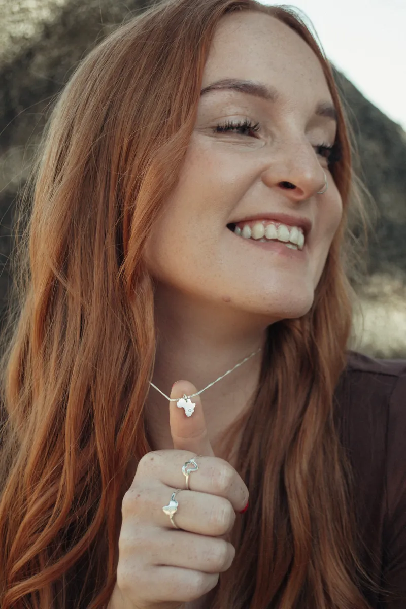 Solid Africa Map Ring - Image 2