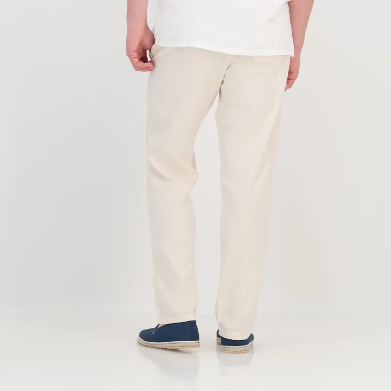 Regular  Fit Trousers - Solid Cream - Image 2