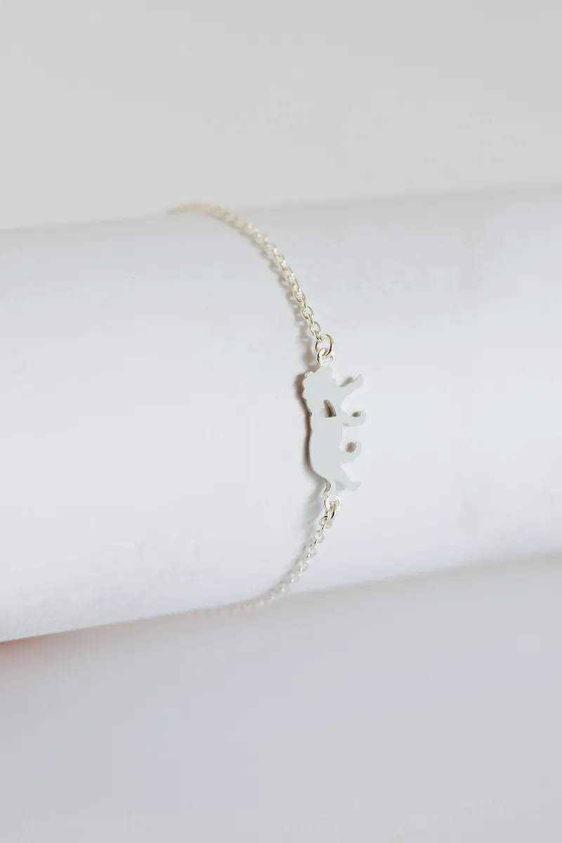 Lion with Heart Cutout Bracelet - Image 1