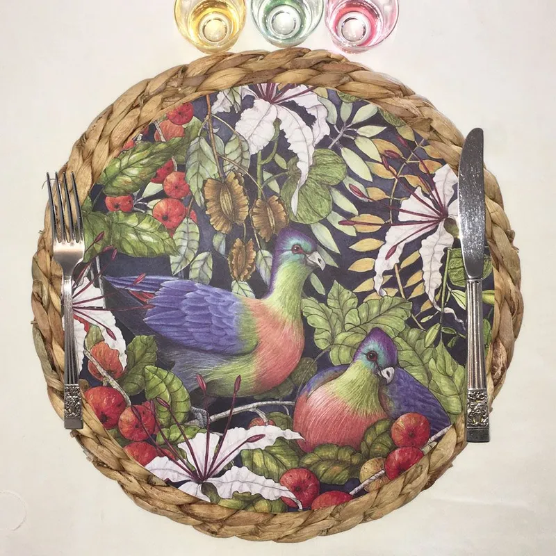 Paper Placemats - Bauhinia Blues - Image 2