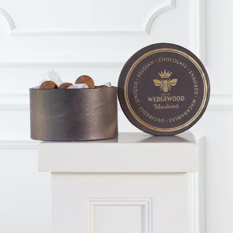 Milk Belgian Chocolate Mochaccino Macalettes Hat Box - Image 1