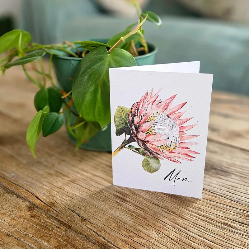 King Protea Mothers Day A6 Gift Card - Image 2