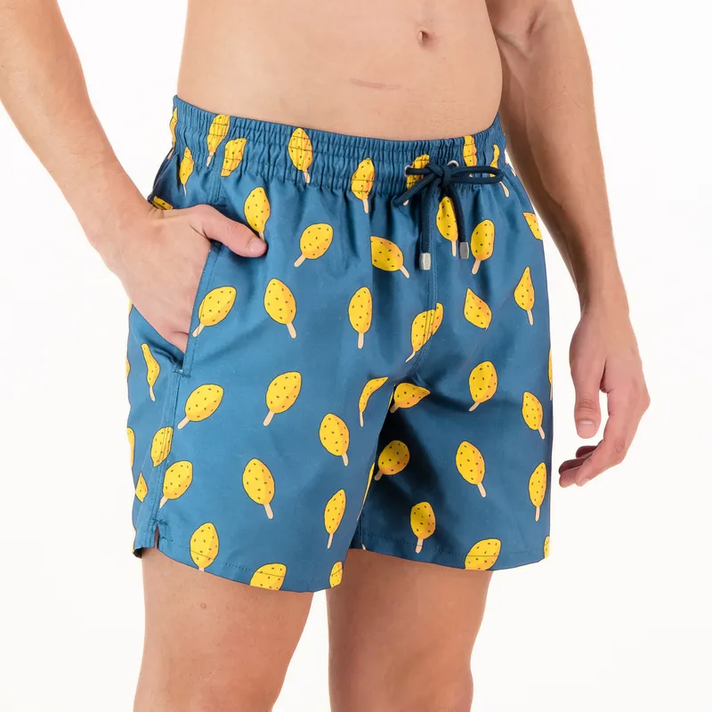 Mid-length Swim Shorts | Lolly / Denim Blue - Image 2