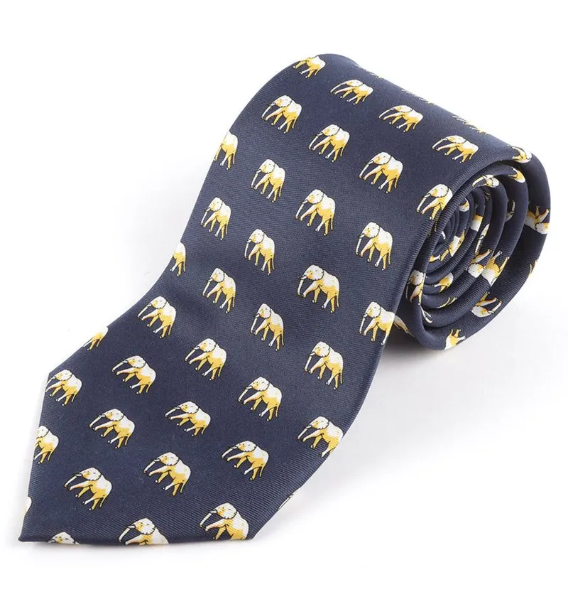 Walking Elephant printed Microfiber necktie - Image 2