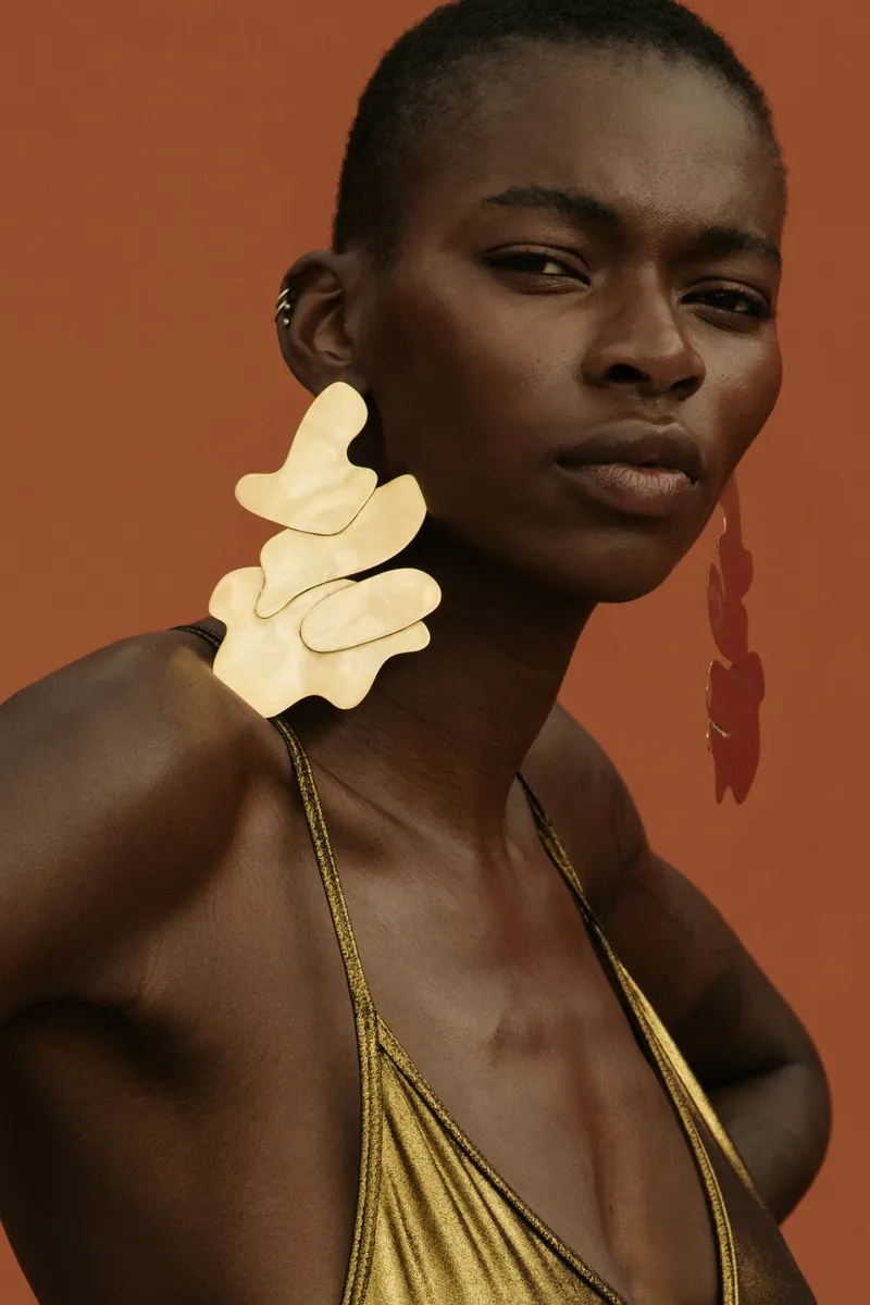 Curved Cluster Earring - Image 2