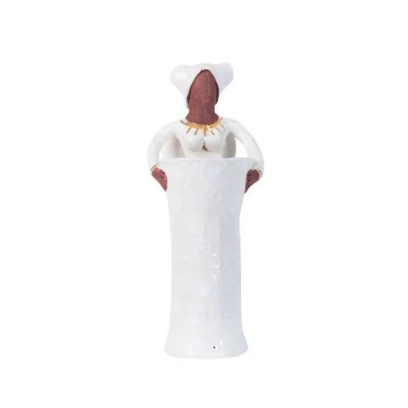 1Lady Angel Small Vase White+Gold - Image 2