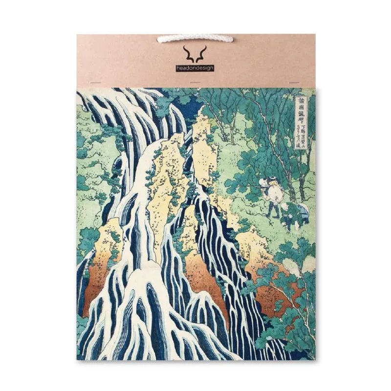 Rhino Sculpture - with Hokusai Art Print - Image 2