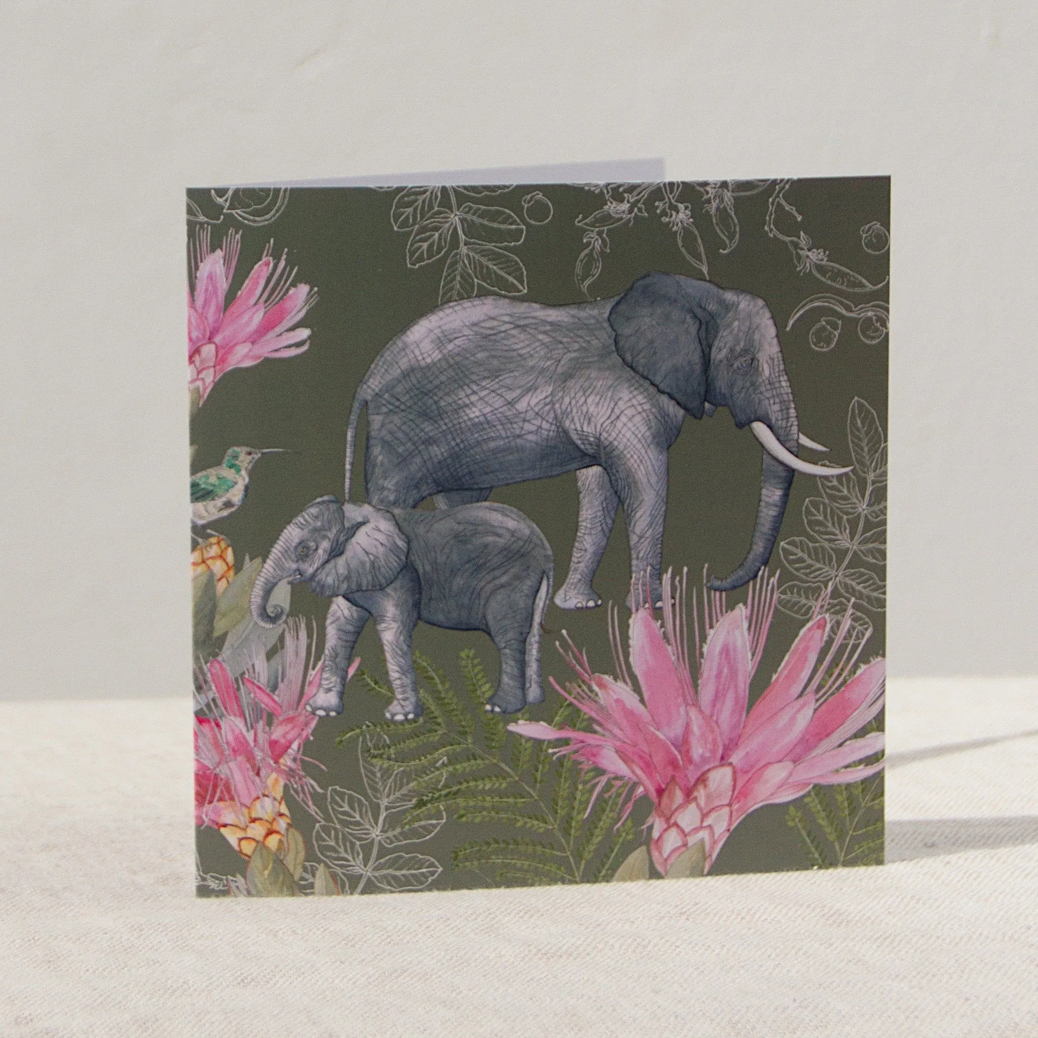 Greeting Card ~ Bushveld Elegance, Olive