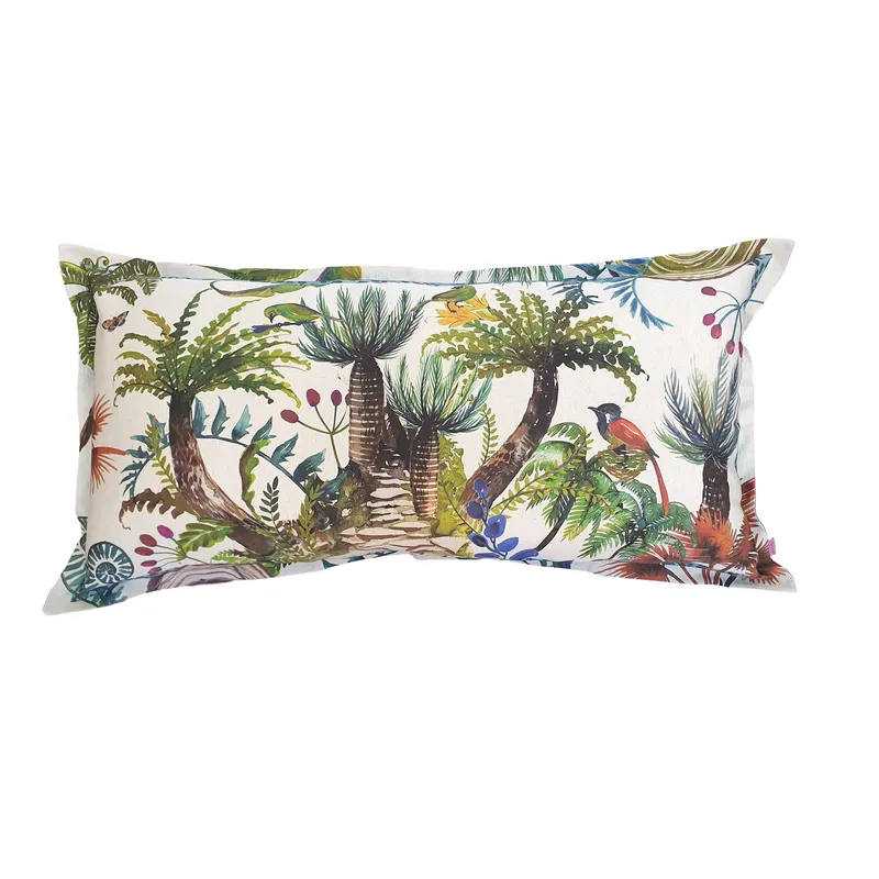 Cycad Cushion Cover, Large, Cotton- Linen Blend - Image 1