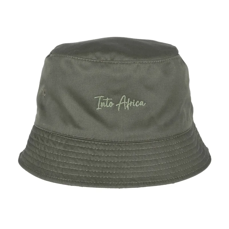 Into Africa Olive Reversible Jumping Zebra Sandtone Bucket Hat - Image 4