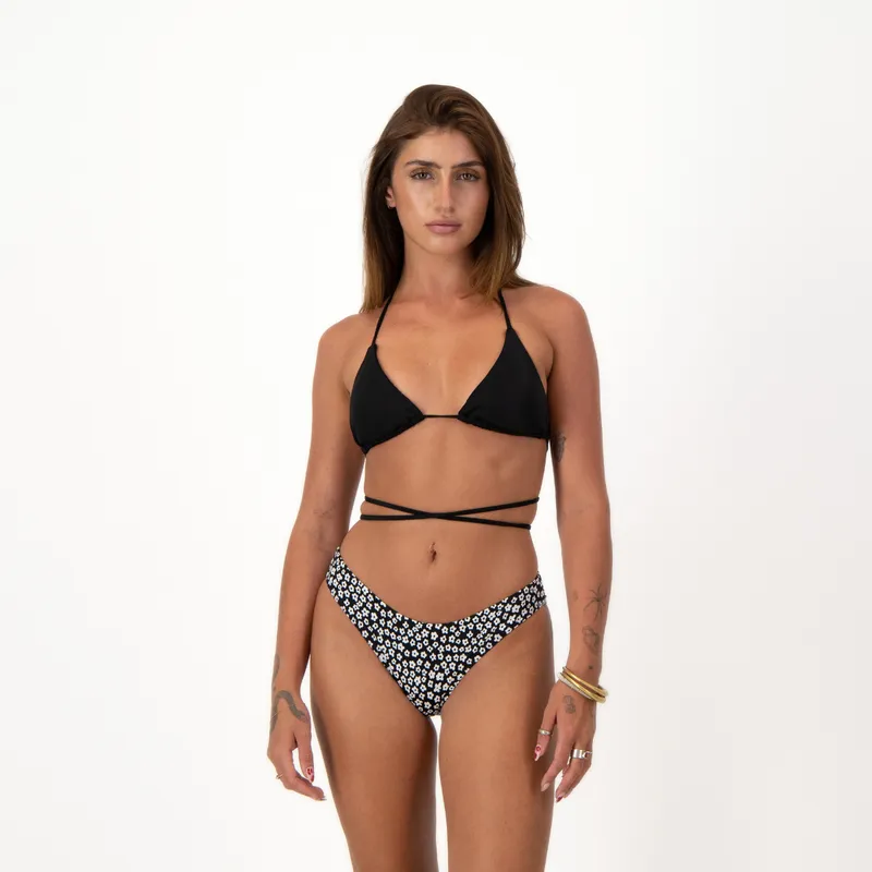 Classic Bikini Bottoms | Baby Daisy Black - Image 2