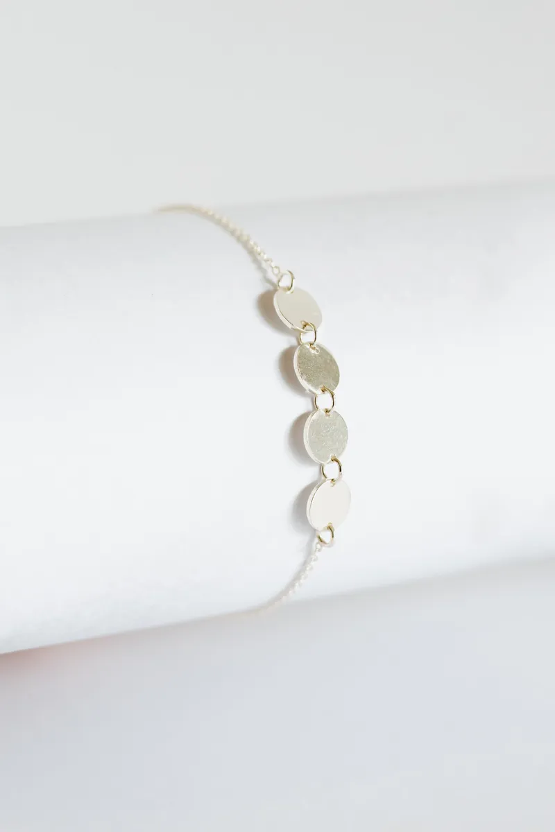 Four Flat Circle Bracelet - Image 1