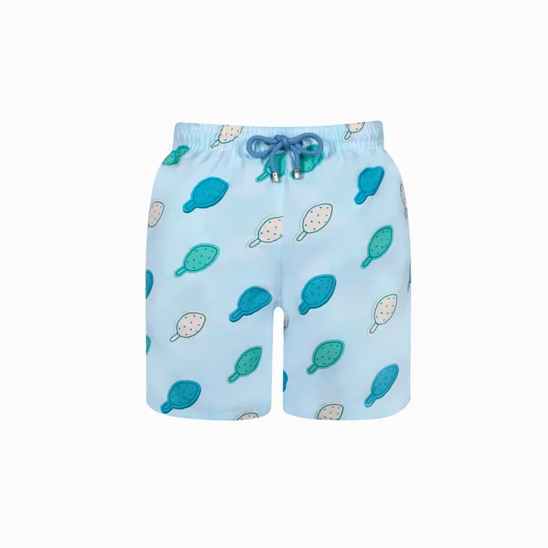 Long Swim Shorts | Checkerboard Lolly / Blue - Image 1