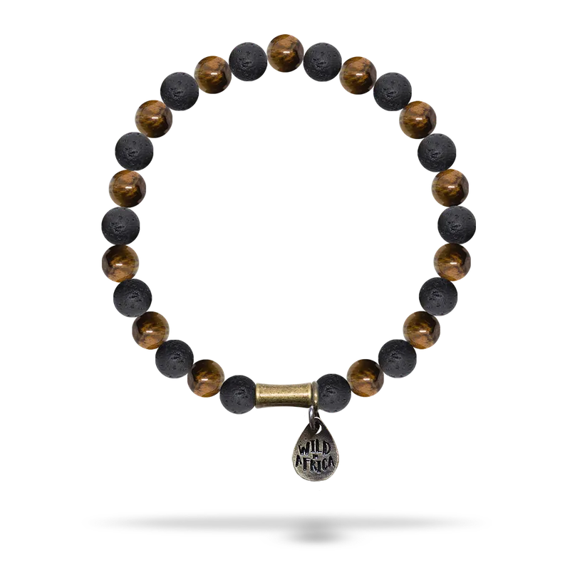 Indonesian Lava & Tiger Eye Bracelet - Image 1
