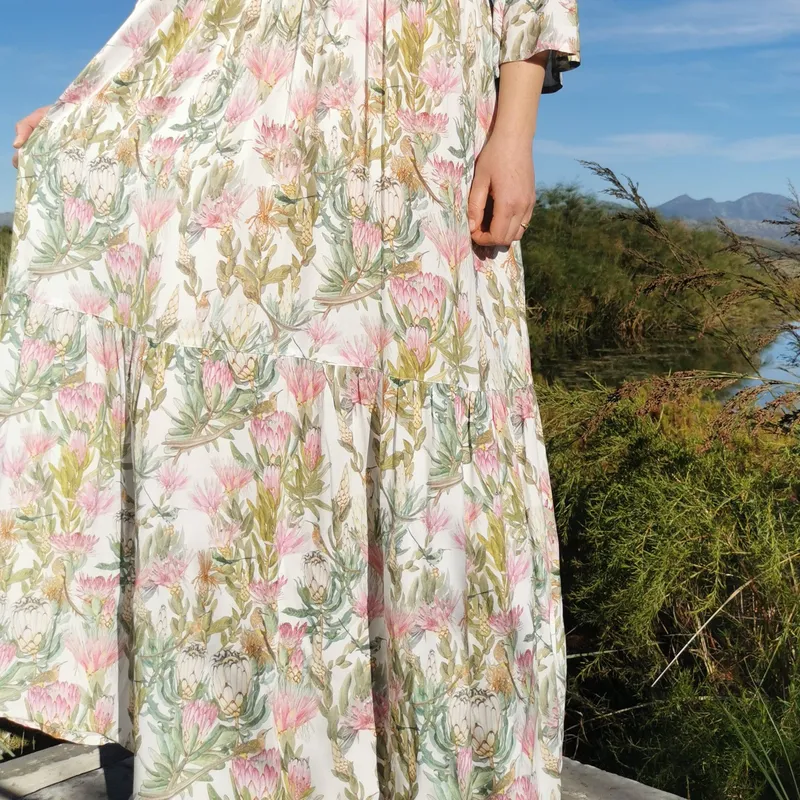 Maxi tiered dress ~ Proteas - Image 2