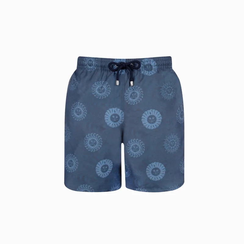 Long Swim Shorts | Helios Sun / Navy - Image 1