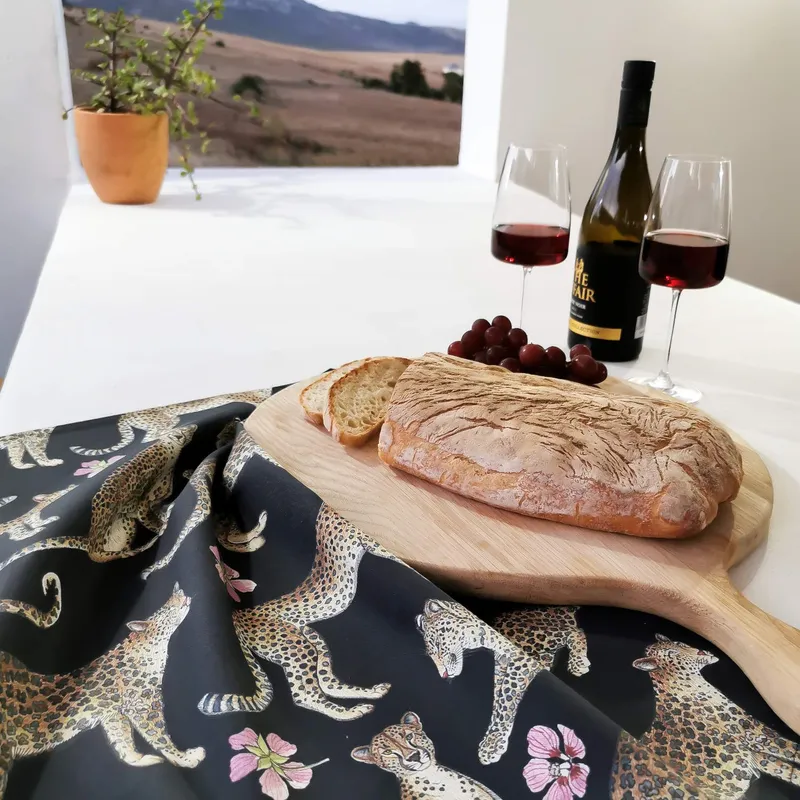 Leopards Cotton Tea Towel - Image 1