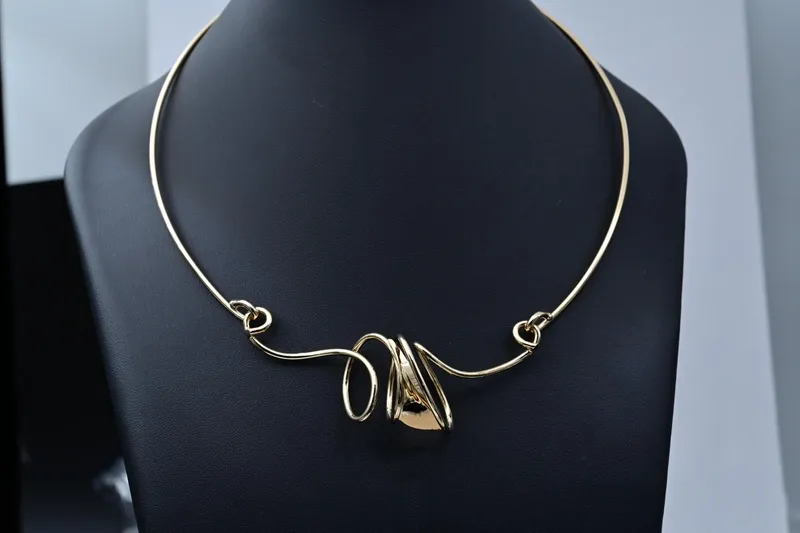 Abstract Necklace 18ct Gold Plated - Image 2