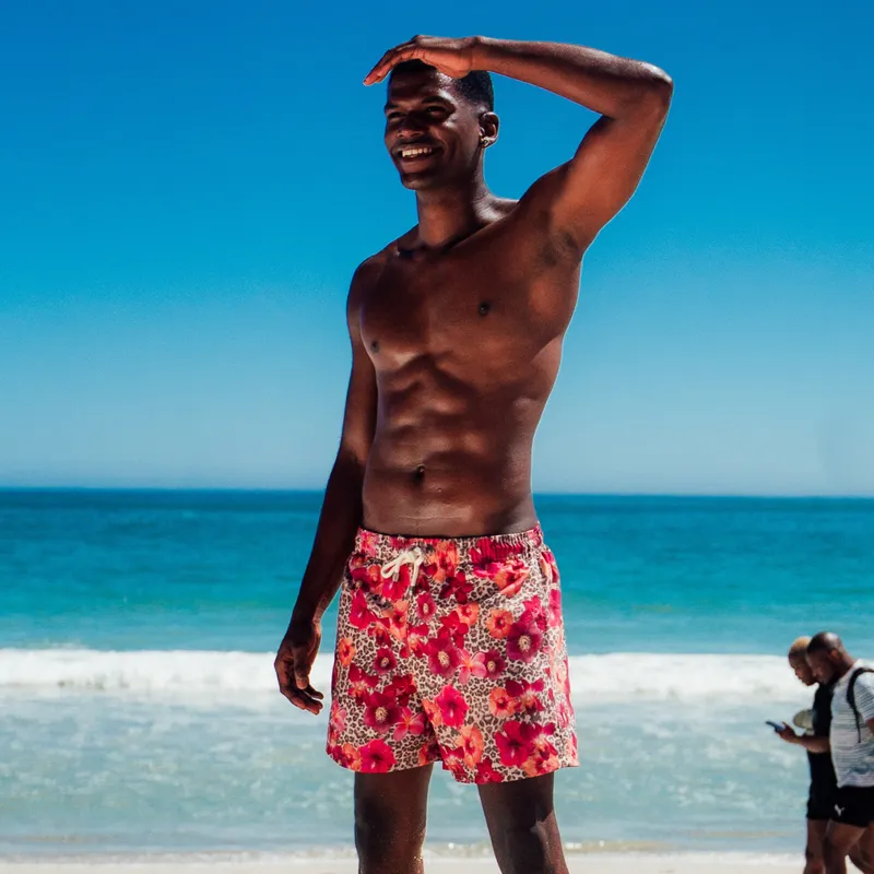 Mid-length Swim Shorts | Leopard Floral / Multi - Image 1