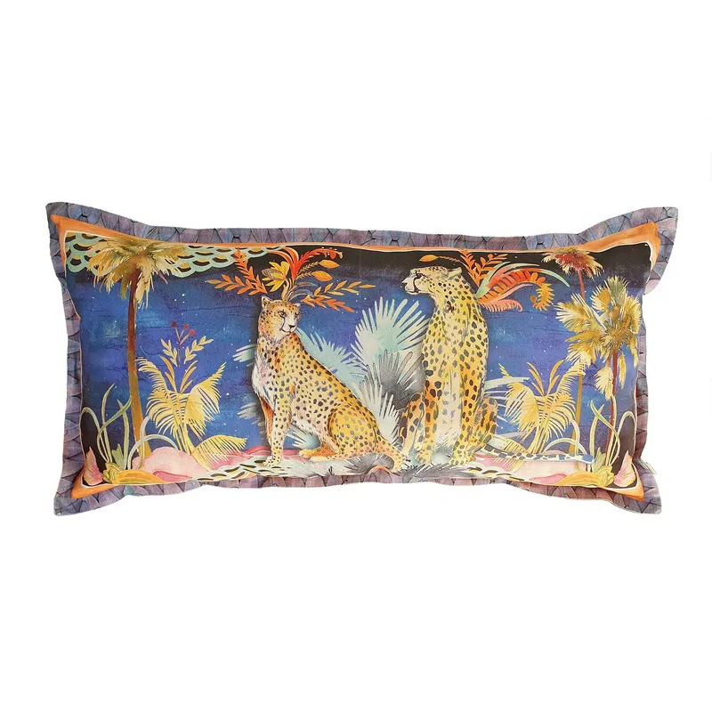 Fiesta Cheetah Cushion Cover, Large, Cotton-linen blend - Image 1