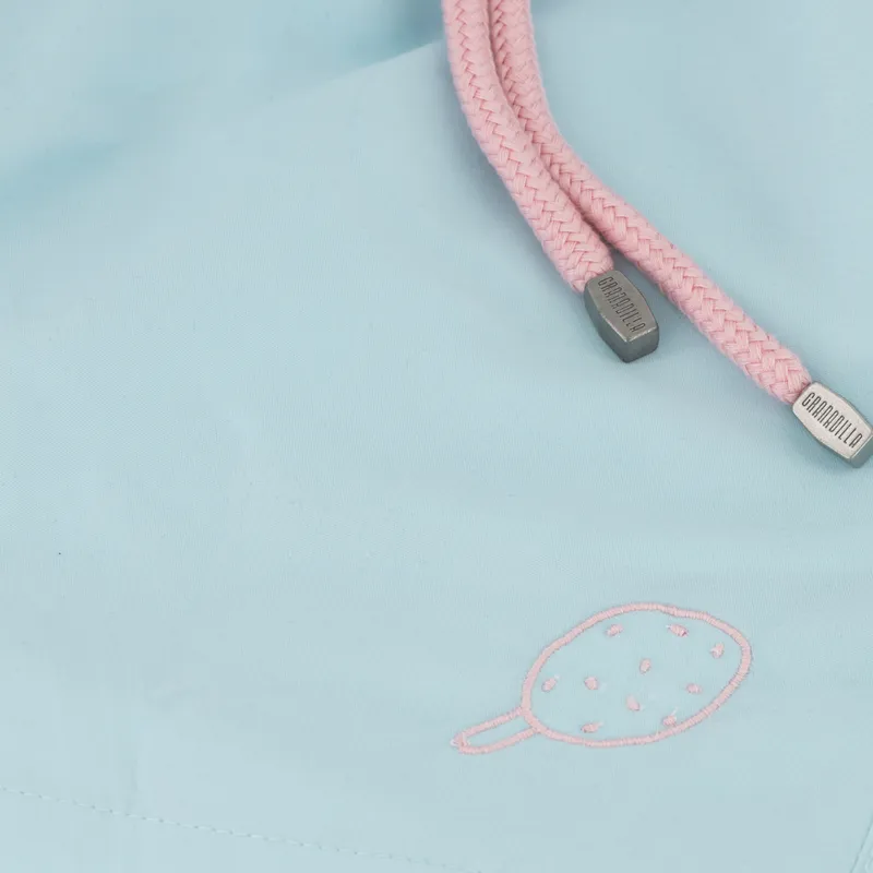 Mid-length Swim Shorts | Plain  Embroidery / Light Blue - Image 2