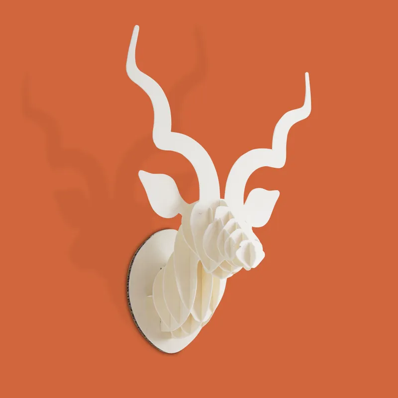 Mini Kudu Head in Paperboard - Image 1