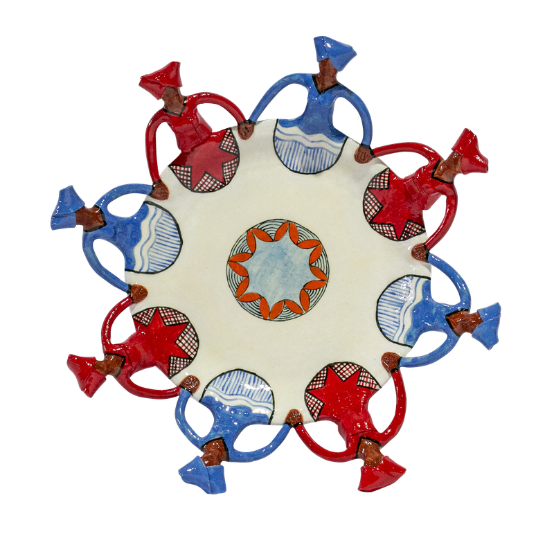 8Lady Ceramic Platter | Bright on White