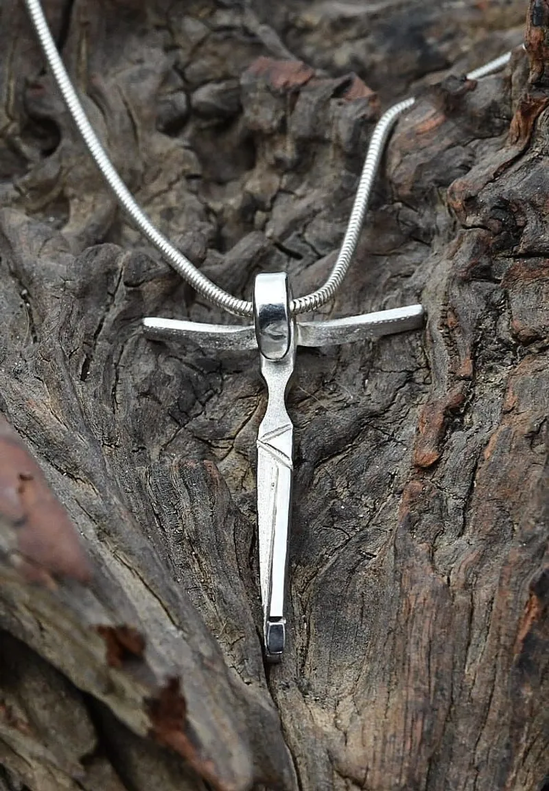 Cross Sterling Silver Pendant - Image 2