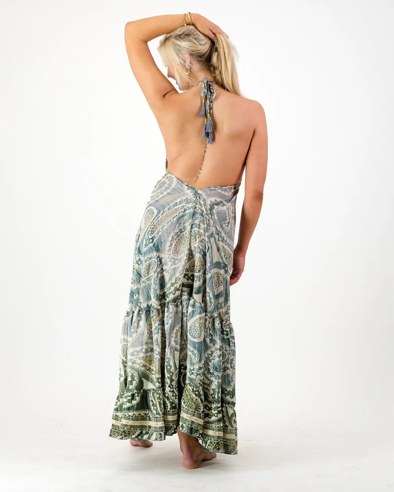 Solstice Halter Dress - Sage Maxi - Image 6