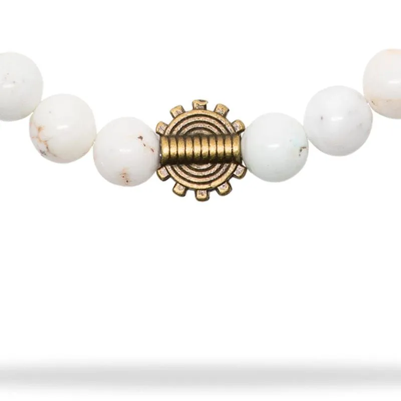 White Turquoise & Baoulé Charm Bracelet - Image 2