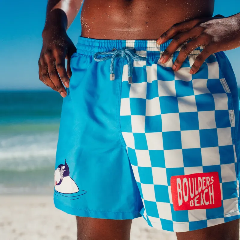 Mid-length Swim Shorts | Boulders Penguin / Blue - Image 2